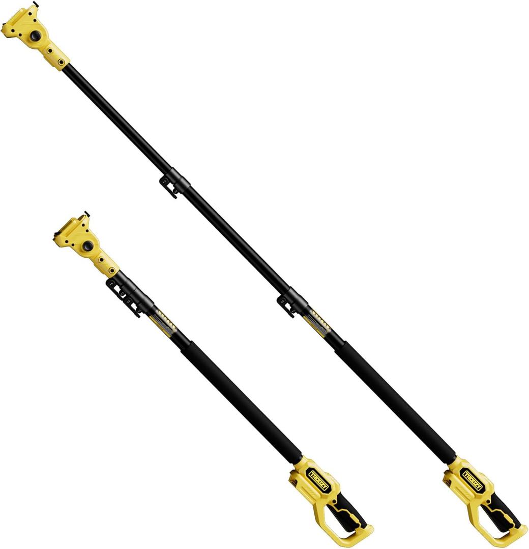 Telescopic Pole for 6-Inch Mini Chainsaws, 4.2~9FT Adjustable Extension Pole, 90~180 Rotatable, Compatible with Black Blade Chainsaws, Durable Aluminum Alloy Design
