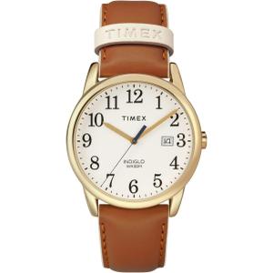 Timex Women's Easy Reader Watch (38mm, Tan/Gold-Tone/Cream/38mm)