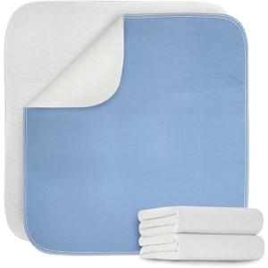 Gogreen Waterproof Reusable Underpads, 4-Layer Heavy Absorbency & Quilted Washable Pads for Kid, Adult, Elderly, and Pet, Bedwetting Incontinence Pad for Bed, Sofa, Floor, Couch (34" x 36", Pack of 2)