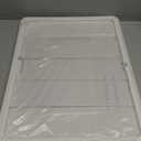 4-Tiers Clear Display Case for Figures, Wall-Mounted Display Box with Adjustable Shelves, Dustproof Display Cabinet Organizer for Mini Figures, Blind Box Toys and Collectibles (White)