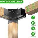Pergola Brackets - Heavy Duty Pergola Kit(Q235 Steel Anti-Corrosion, 3.6"x3.6" Fit) - 4x4 Brackets kit for DIY Garden, Patio, Gazebo - Weatherproof for 4x4 Wood Beams (4-Pack)