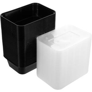 50pcs Meal Prep Containers with Lids Sturdy Food Storage Boxes for Takeout Desserts Pasta Sandwiches Microwave Freezer Safe Stackable Design