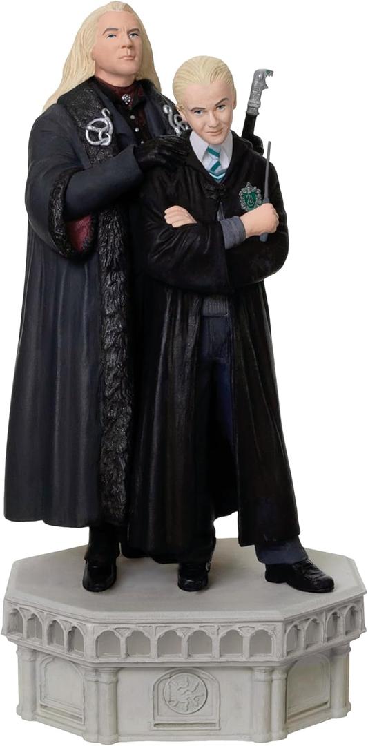 Hallmark Keepsake Christmas Ornament 2025, Harry Potter and The Chamber of Secrets Collection Lucius and Draco Malfoy with Light and Sound, Gifts for Harry Potter Fans