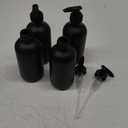 Cornucopia Brands Black Coated 8-Ounce Glass Pump Bottles (4-Pack), Great for Lotions, Liquid Soap, Aromatherapy and More