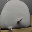 Squishmallows Original 16in Harrison The Hippo with Closed Eyes and Fuzzy Belly Official Jazwares Plush (Large)