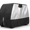 HMAZAE Golf Cart Cover 4 Passenger with Clear PVC Windows, 420D Heavy Duty Waterproof Golf Cart Seat Cover for 86" Roof Yamaha EZGO Club Car, Windproof All-Weather Golf Cart Accessories (2 Passenger)