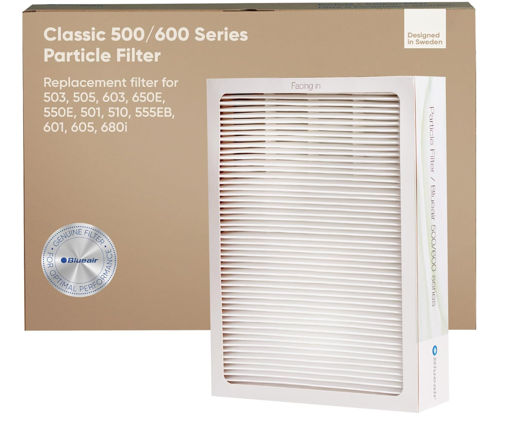 BLUEAIR Classic 500/600 Genuine Particle Replacement Filter; fits 680i, 501, 503, 505, 510, 550E, 555EB, 601, 605, 650E 3-Pack