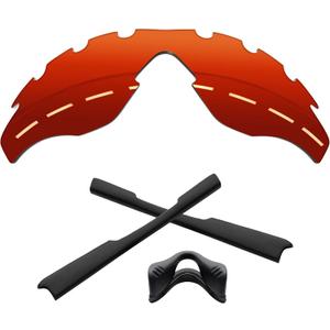 1.6MM Polarized Replacement Lenses & Rubber Kits for Oakley M2 Frame Family Sunglasses (Torch Red - Polycarbonate Polarized)