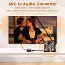 HDMI ARC Audio Extractor, HDMI ARC to Optical RCA Audio Adapter, for TV to Sound bar Sound System Speaker Amplifier
