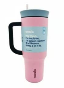 Owala/ 40oz Stainless Steel, insulated, FeeeSip, Pink Skiies!
