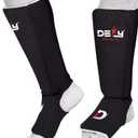 DEFY Shin Instep Foam Padded Shin Guard Protector Shin Support MMA Foot Protection Kickboxing (Black)