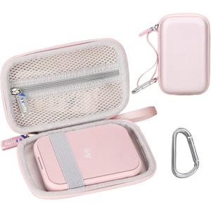 Hard Case for Canon Ivy 2 Mini Photo Printer, Carrying Case for Canon Printer Mini IVY CLIQ+ / CLIQ/CLIQ 2/ +2 Instant Camera, Mesh Pocket fits Paper Cable, Rose Gold(Box Only) (Rose Gold)