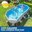 KimFilter Pro Series 1000 GPH Above Ground Pool Filter Pump, Powerful Pool Cartridge Filter Pump, Water Circulation and Filtration System -Improved Water Clean & Clarity, Pools Pumps Above Ground-Blue