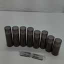 Flameless LED Candles with Timer 9 Pc Flickering Flameless Candles for Romantic Ambiance and Home Decoration Stable Acrylic Shell, with Embedded Star String Battery Operated Candles Grey