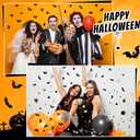 9 x Faccito 480 Pcs Bat Halloween Party Stickers for Kids Bulk Jack-o-Lantern Pumpkin Ghost Spider Black Bat Green Zombies Black Cat Candy Corn Witch Hat Assorted Sticker for Halloween Party Favor