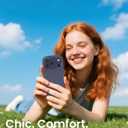 ORNARTO for iPhone 17 Pro Max Case for Women Girls Cute Wave Edge | Camera Control Button | Shockproof Liquid Silicone Phone Case for iPhone 17 Pro Max 6.9", Stormy Blue