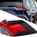Tail Light Cover for Toyota RAV4 - Outer Rear Tail Lights Compatible With Toyota RAV4 2019-2024 Rear Brake Signal Lamp Replacement Right Side Passenger Side