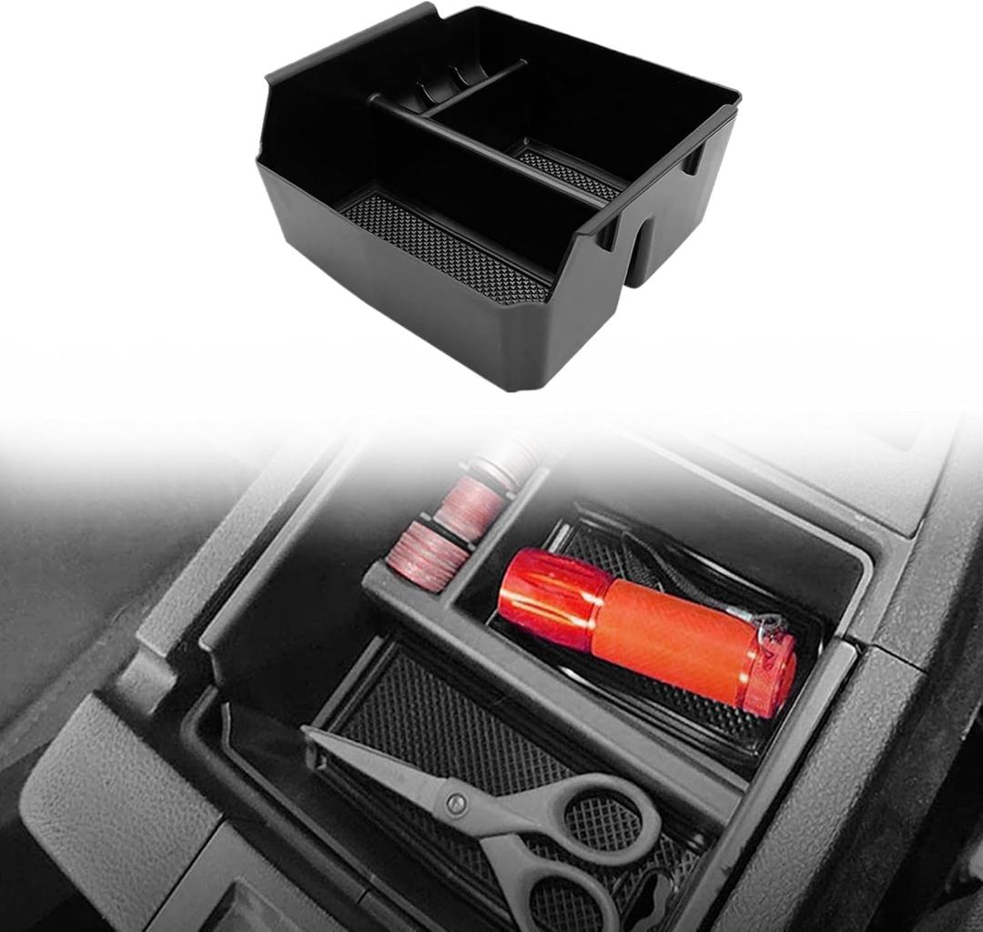 RESTBONE Center Console Organizer Tray Compatible with 2011 2012 2013 2014 2015 2016 2017 2018 Jeep Wrangler JK and JKU Accessories Armrest Storage Interior Box Tray