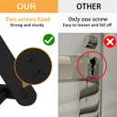 Double Towel Racks for Bathroom, Towel Shelf with Double Towel Bar 24 inch, Towel Rack with Shelf for Bathroom, Stainless Steel Towel Holder Wall Mounted, Towel Storage for Bathroom Lavatory Black