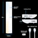 Enbrighten 18 inch Hardwired Under Cabinet Lights, 1275 Lumens, Five White Settings from (2700K-6500K), Full Range Dimmable, Under Counter Light, Linkable Under Counter Lights for Kitchen 82921-T1