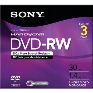 Sony 3DMW30R2HC 3Pack 8cm DVDRW with Hangtab