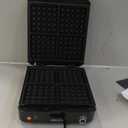 KRUPS 4-Slice Belgian Waffle Maker: Stainless Steel, 5 Browning Levels, Audible Ready Beep, Removable Plates, 1200W, Silver/Black - Perfect for Family Breakfasts