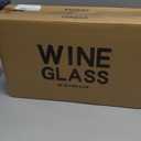 Glasses Set of 6, 12oz Clear Red/White Glasses, Long Stem Glasses for Party, Wedding and Home