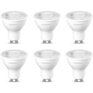 Dimmable LED GU10 Bulbs, 5W=50W, 2700K Warm White, 38 Beam Angle, 470 lm, Bulb, Spotlight for Track Lighting, Kitchen, 6 Pack
