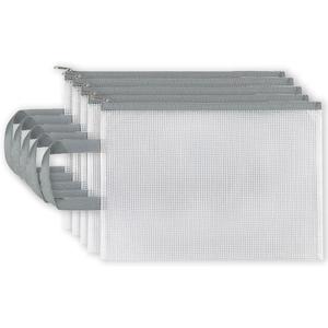 3 PACK Mesh Zipper Pouch Bags, Zipper Pouches for Organizing, Teacher Storage and Organization Bags(5, A4)