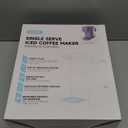 Single Serve Coffee Maker with Built-in Detachable Milk Frother, Iced and Hot Coffee Machine for K Cup & Grounds, 40oz Removable Water Reservoir, 6 Cup Sizes, Fits 7.3" Travel Mug, Purple