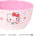 Hello Kitty Heart Cute Pink Dinnerware Flatware Meal Set Plate Bowl Cup Spoon, 4 pieces