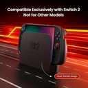 Dockable Case for Nintendo Switch 2 (2025)[7.9 inch] - TPU Grip Protective Cover for Switch New Gen 2025 Console & Joy-Con Controller Accessories - Black