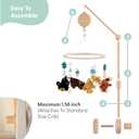 The Peanutshell Crib Mobile for Boys or Girls - Wooden Musical Baby Crib Mobile with 12 Lullabies, Western Woods Baby Western Woods Nursery Decor