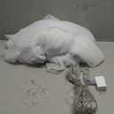 White Tulle Backdrop Curtain with Lights String - 10x10ft Sheer Backdrop with 300 LEDs for Wedding, Baby Shower, Bridal Shower, Birthday Party Photo Shoot Background and Home Decorations