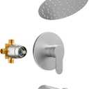 Tub Shower Faucet Set, Tub and Shower Trim Kit with 6 Inch High-Pressure Rian Shower Head,Shower Head and Handle Set, Brushed Nickel