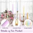 Nuanchu Taper Candles 10 Inch (H) Dripless Tapered Smokeless Long Tall Unscented Dinner Candle for Wedding Party Home Decor Candlesticks, Long Burning