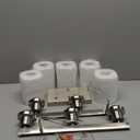 5-Light Bathroom Vanity Light,Brushed Nickel Vanity Lights with Square Frosted Glass,Modern Bathroom Wall Lights Fixtures Over Mirror,Wall Sconces Lighting for Bedroom Living Room,E26