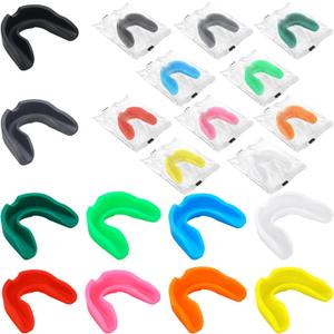 Frienda Sport Mouth Guards Mouthguard 10 Pcs Gum Mouth Guard Teeth Armor Game Guard for Boxing Basketball Football Hockey Karate Basketball Rugby Match