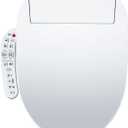 ZMJH A201 Elongated Smart Toilet Seat, Unlimited Warm Water, Vortex Wash, Electronic Heated,Warm Air Dryer,Bidet Seat,Rear and Front Wash, LED Light, Need Electrical, White (Elongated)