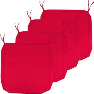Szblnsm Outdoor Cushion Covers Replacement 19x19x3In, Patio Chair & Couch Cushion Covers with Handle & Adjustable Straps, Waterproof, Red