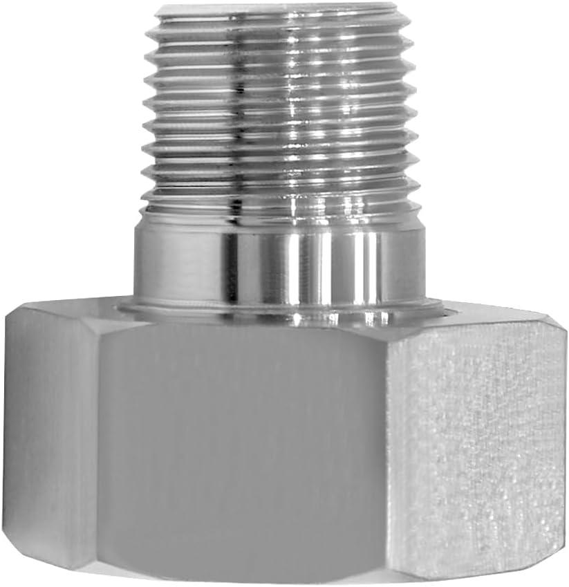 beduan Stainless Garden Hose Adapter 3/8" NPT Male to 3/4" GHT Female Extension Joint Repair Fitting (Detachable)