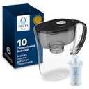 Brita Small 6 Cup Water Filter Pitcher, 1 BritaPlus Filter, Metro, Black 