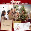 2 x 2 DIY Dog Christmas Photo Frame Ornaments Gift Set, Gifts for Cat Lovers, Dog Mom, Pet First Christmas Ornaments for Tree Hanging, Car Hanging Ornament for Dogs, Cat Holiday Decoration Gifts (4'')