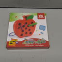 Kizh Wooden Lacing Apple Threading Toys Wood Block Puzzle Travel Game Montessori Early Learning Fine Motor Skills Educational Gift for 1 2 3 Years Old Toddlers Baby Kids