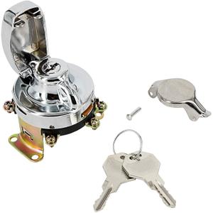 6 Terminals Ignition Switch for 73-Up Harley-Davidson Big Twins FL 71501-73, Chrome