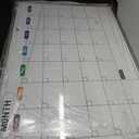 CALENBO Magnetic White Board Calendar Dry Erase for Wall 48" x 36", Monthly Calendar Whiteboard Dry Erase Board Wall Mounted Board, Colorful Calendar Board for Office, School, Home, Kitchen,Store