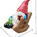 Drinking Coffee Faceless Garden Gnome Statue Decoration 7.1" Figurine Ornament for Indoor Outdoor Home Patio Yard Lawn