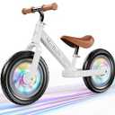 MetBelle Toddler Balance Bike 2 Year Old,12”No Pedal Kids Indoor Outdoor Toy Bike 25 Years Old with ToolFree Adjustments Seat, Lightweight First Bike Gift for 23 Boys Girls