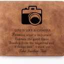 Photographer Gift,Leather Wallet for Men,Engraved Personalized Leather Wallet,Inspirational Gift for Photographers Photo Club Gift Encouragement Photography Gifts (photographer)