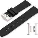 Soft Silicone Watch Band Compatible with Tissot PRX 40mm Watches Quick Release Strap with Adapter Sets for Men's Tissot Prx Powermatic 80 Models Replacement